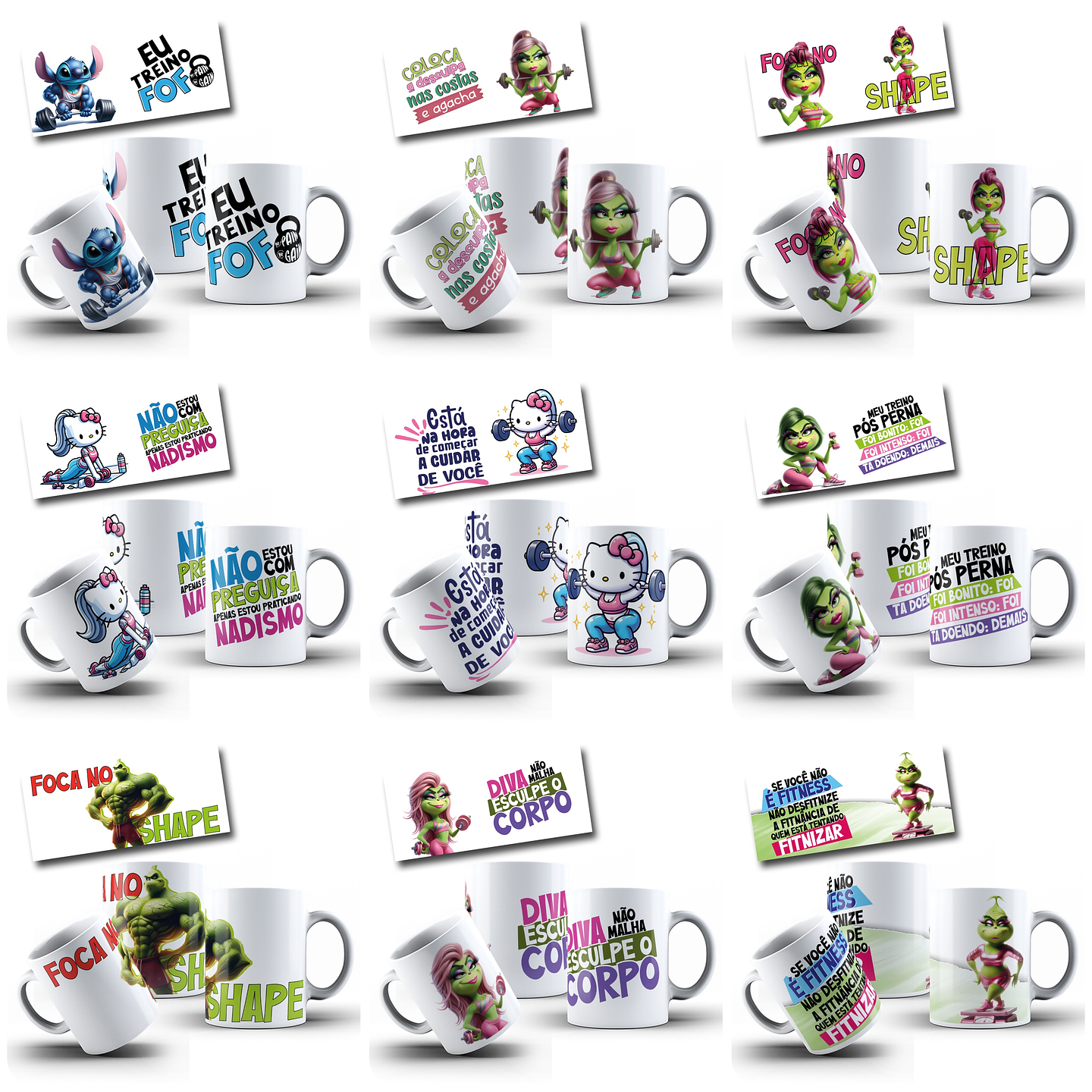 49 Artes para Caneca Academia Divertida Arquivo em Jpg 1