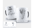 Arte Caneca Dinda e Dindo Pezinhos Madinha Batizado Arquivo Editável