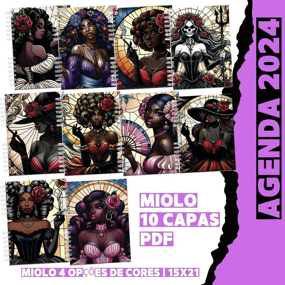 36 Artes para Capa agenda Orixás e Exú Arquivo Editável  3