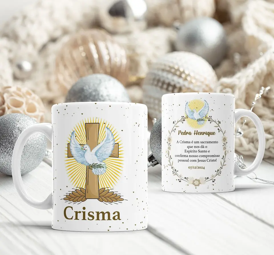 Arte Caneca Crisma Arquivo Editável 1