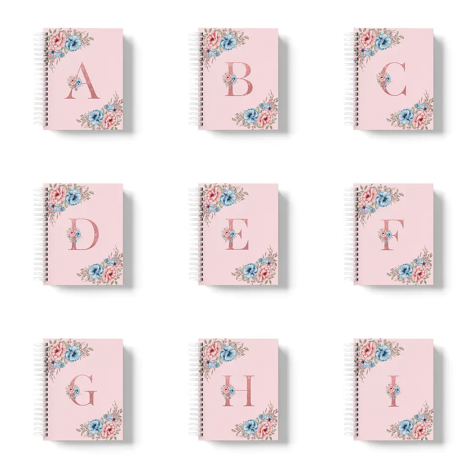 Arquivos Capas Alfabeto Floral em Png 1