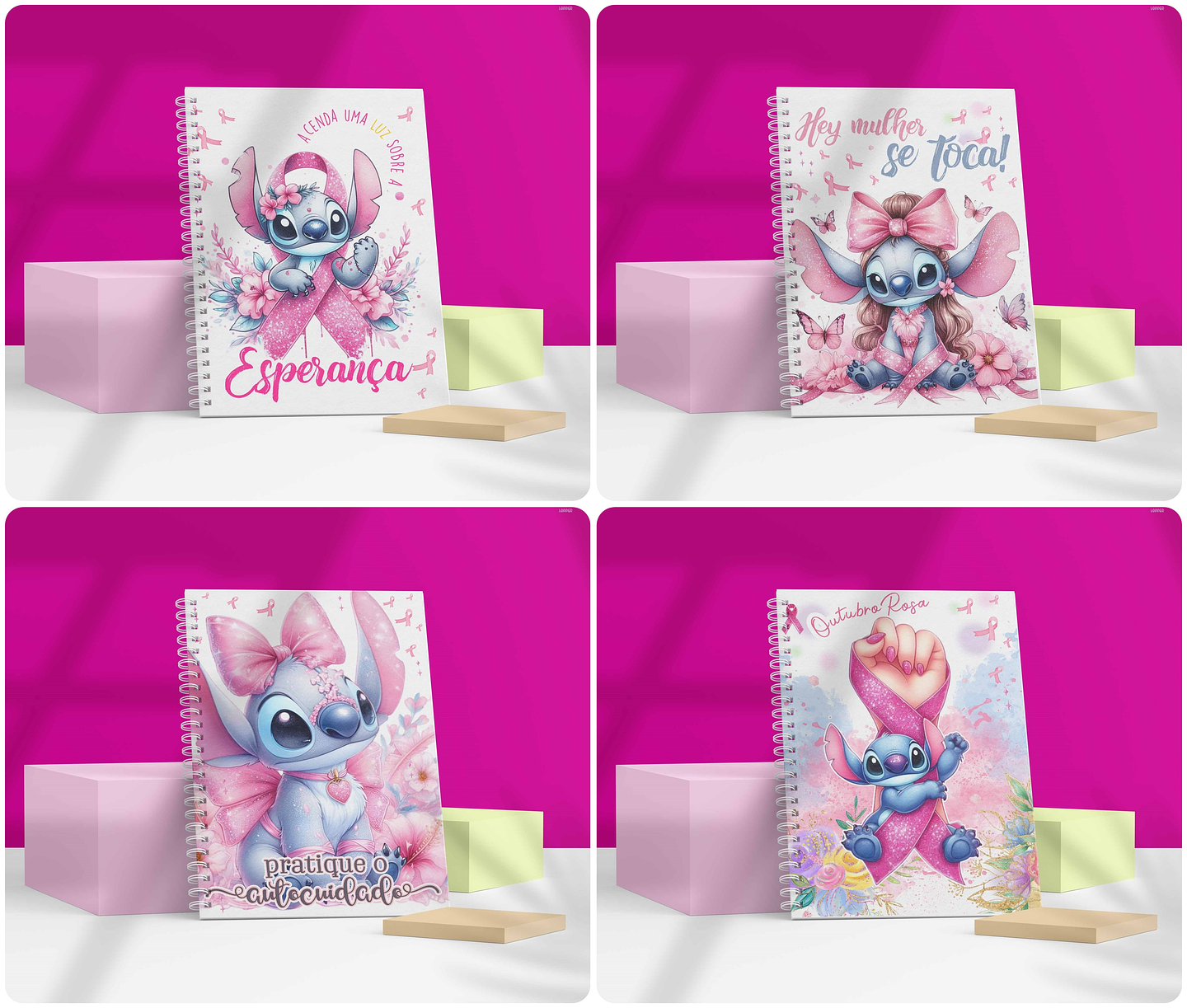 25 Artes para Caneca, Camisa Stitch Outubro Rosa Arquivo Editável 3