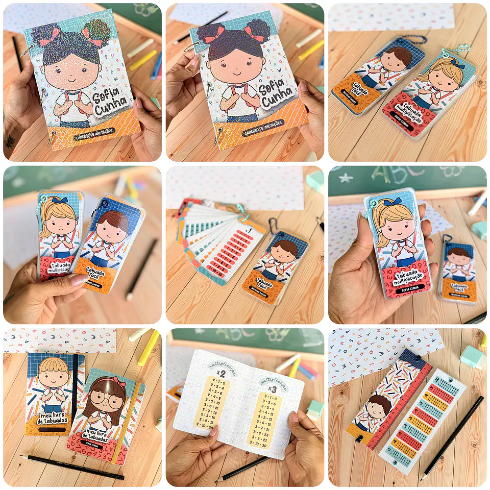 Arquivo Volta as Aulas Caderno, Chaveiro, Etiquetas, Livrinho Mascotinhos em Jpg 1