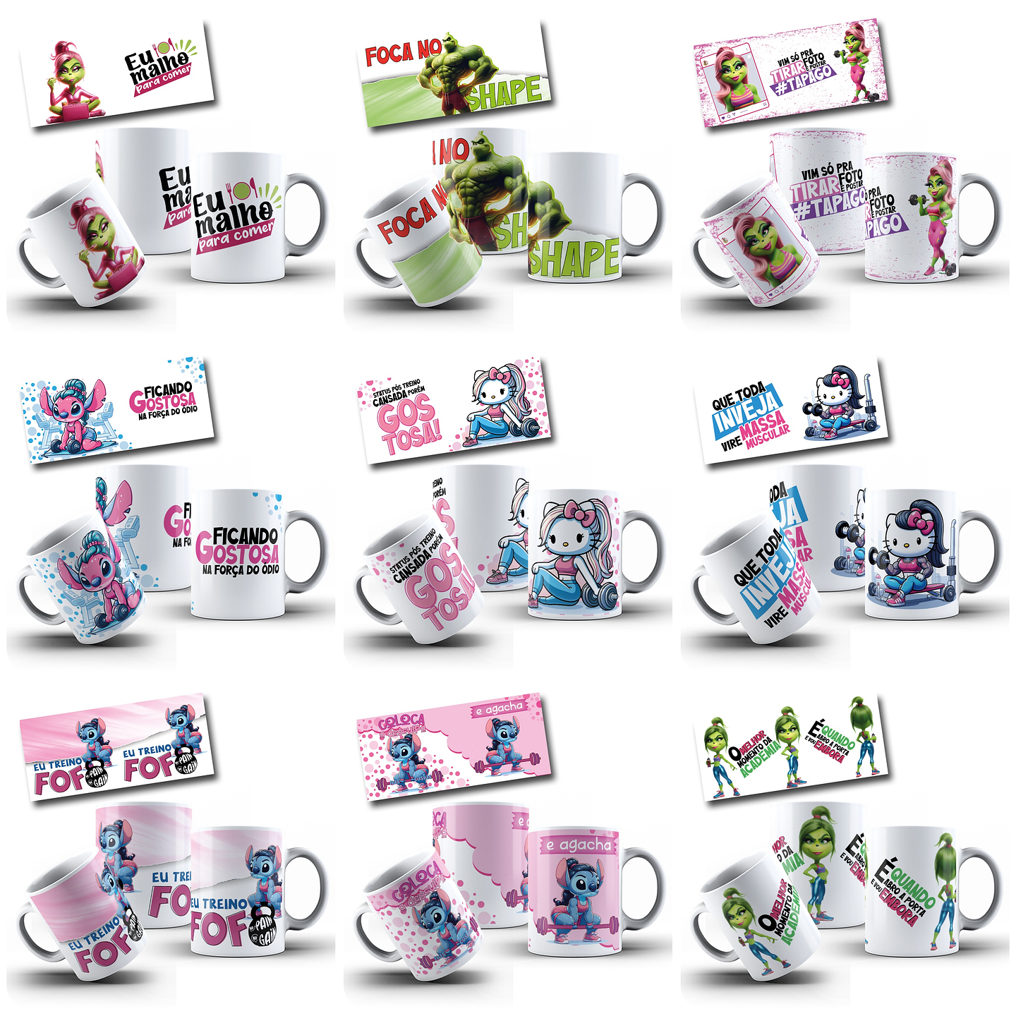 49 Artes para Caneca Academia Divertida Arquivo em Jpg 3