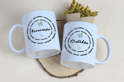 Arte Caneca Gratidão Arquivo Editável