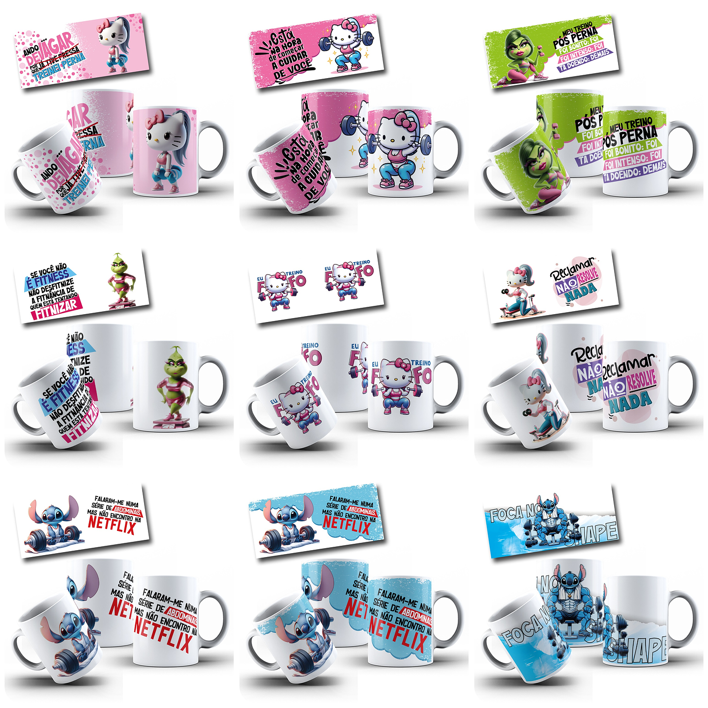 49 Artes para Caneca Academia Divertida Arquivo em Jpg 5