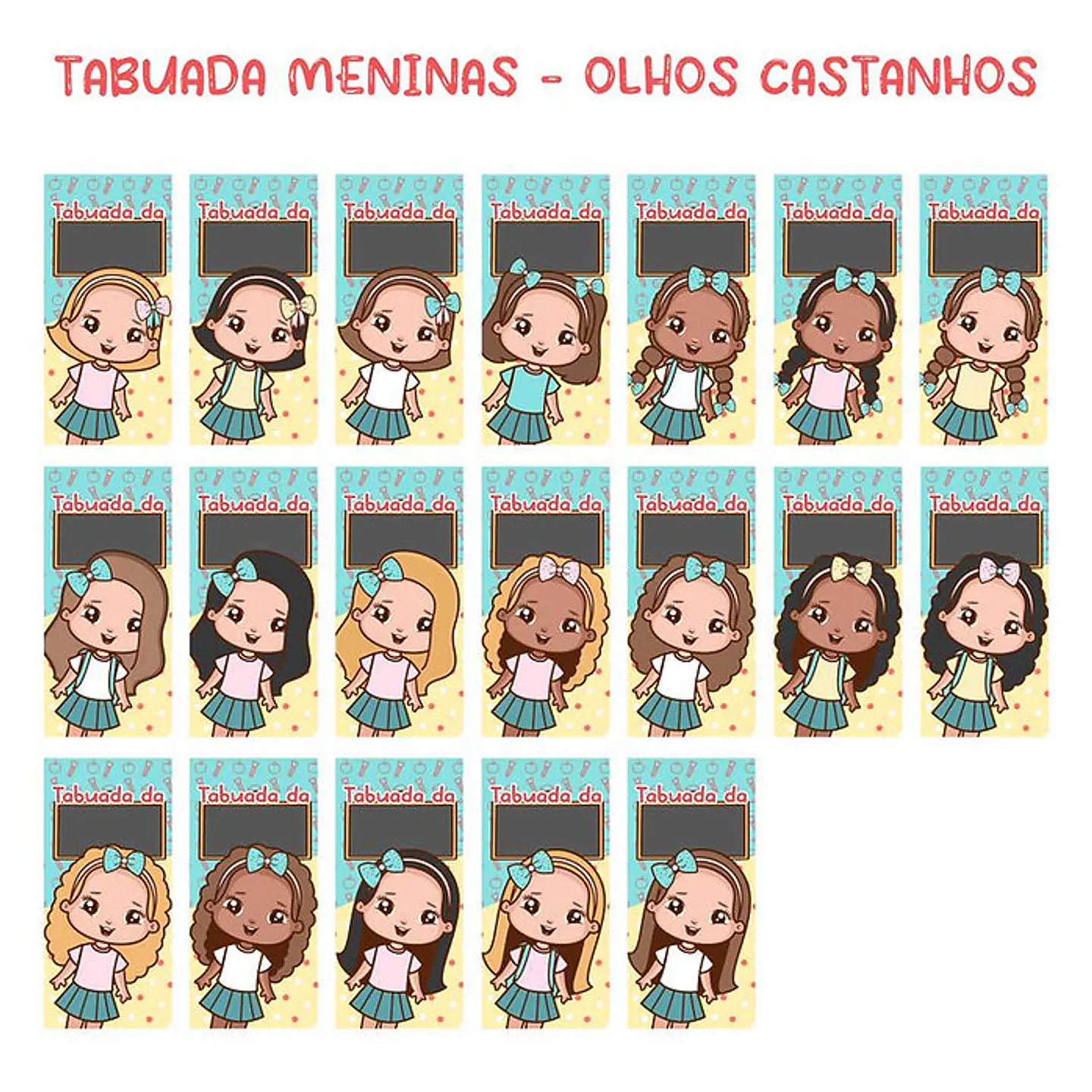 Arquivo Tabuada Personalizada Volta as Aulas em Jpg 5