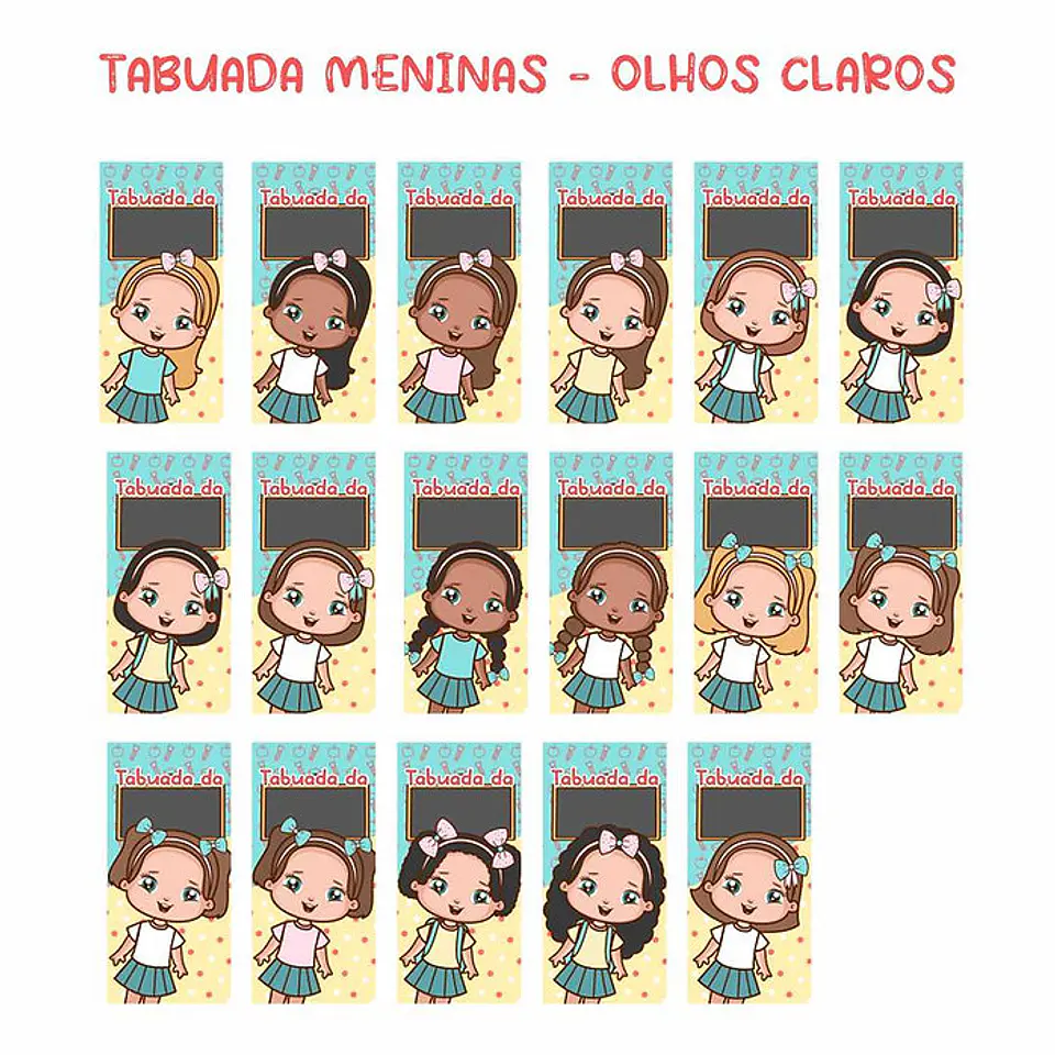 Arquivo Tabuada Personalizada Volta as Aulas em Jpg 6