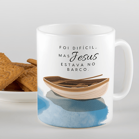 Artes Caneca Foi dificil mas Jesus estava no barco Arquivo em Jpg