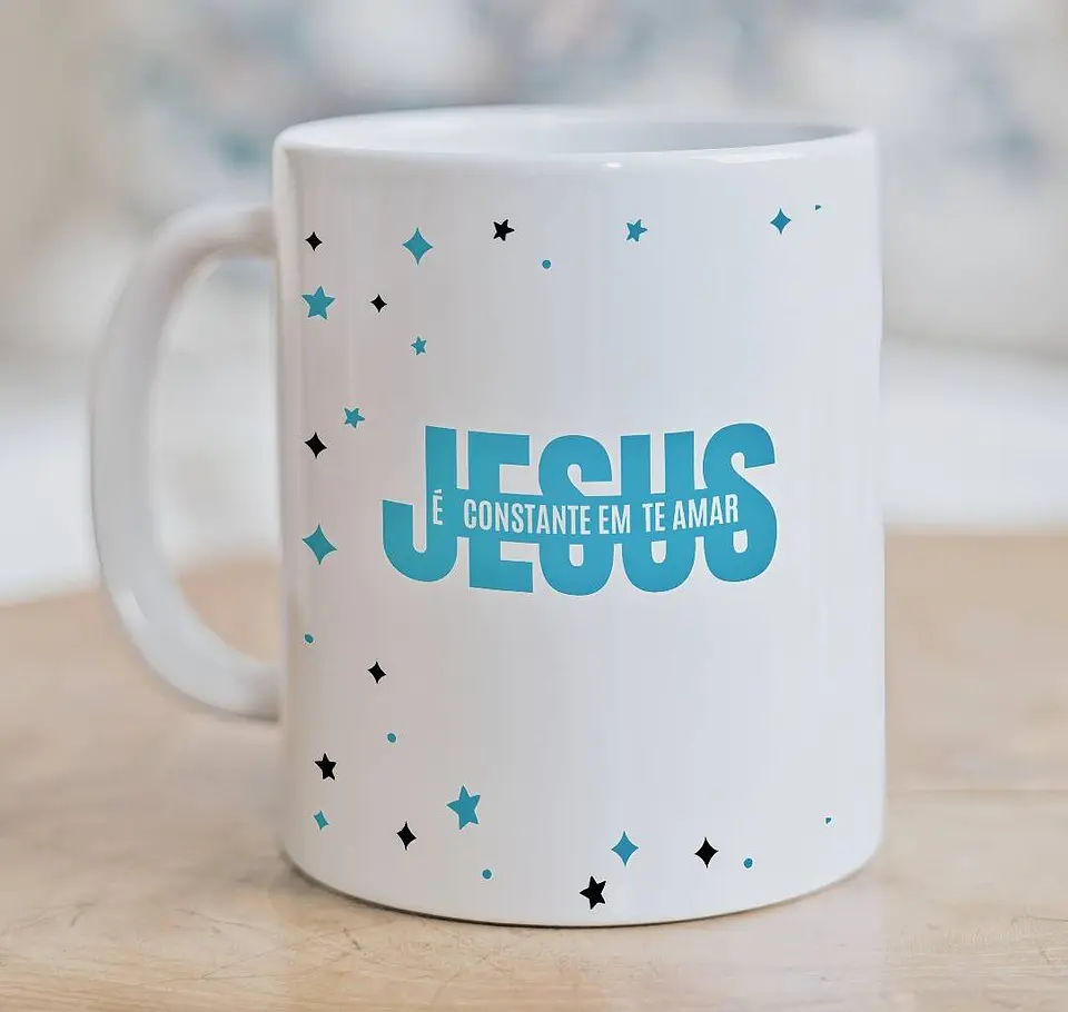 Artes para Caneca Jesus é Constante em te amar Arquivo em Jpg 2
