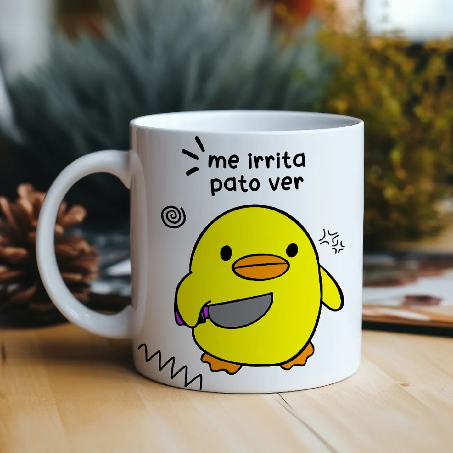 Artes para Caneca Me irrita pato ver Pisicopato Arquivo em Jpg 1