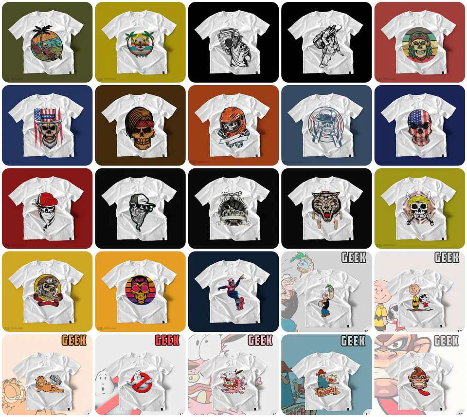 1500 Artes para Camisa Geek Desenhos Arquivo em Png 12