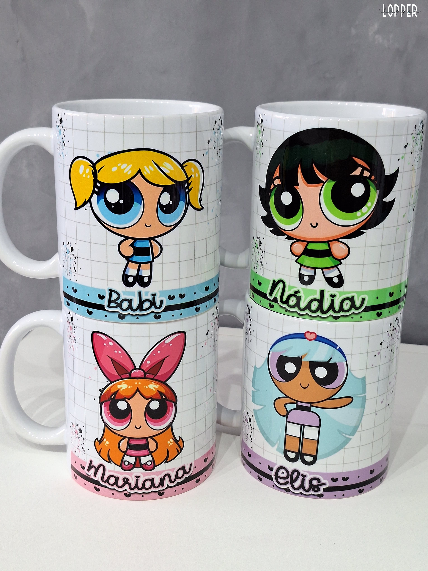 4 Artes para Caneca Meninas Super Poderosas Arquivo em Png  1