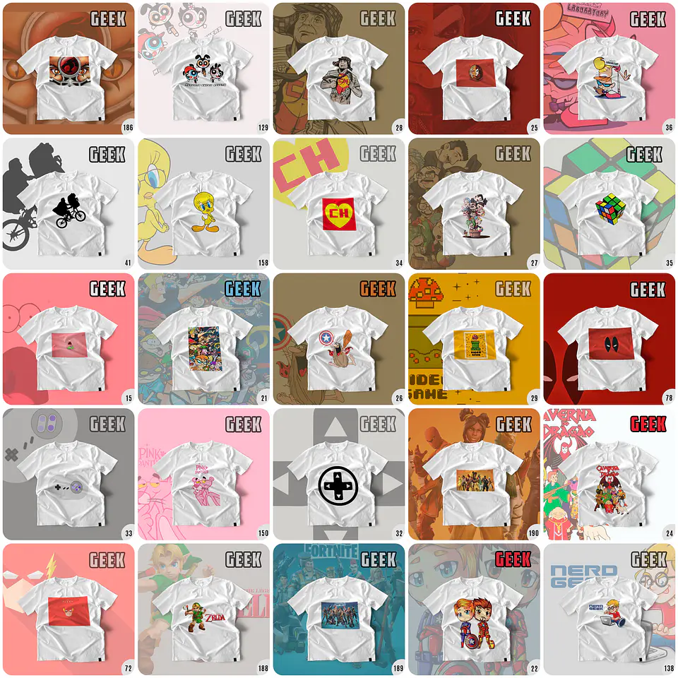 1500 Artes para Camisa Geek Desenhos Arquivo em Png 16