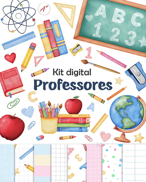 Kit Digital Dia dos Professores em Png 
