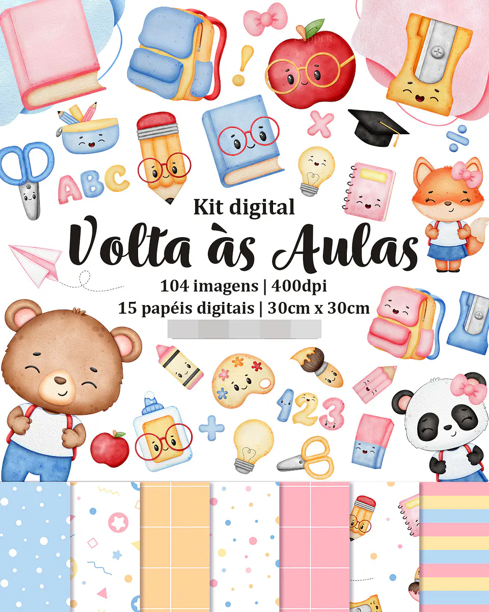 Kit Digital Volta as aulas em Png  1