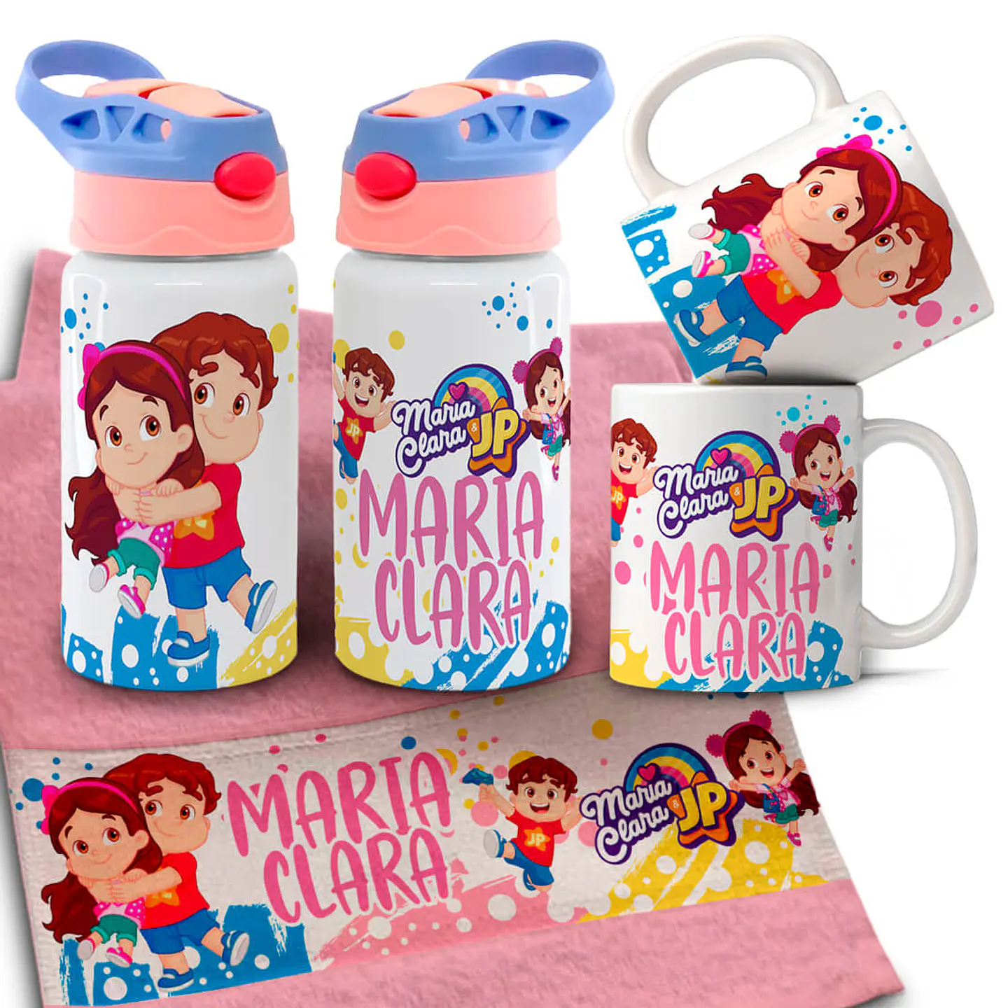 Arquivo para Personalização Volta as Aulas Garrafinha Toalhinha e Caneca Arquivo Editável 3