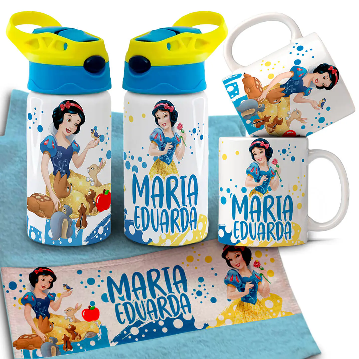Arquivo para Personalização Volta as Aulas Garrafinha Toalhinha e Caneca Arquivo Editável 7