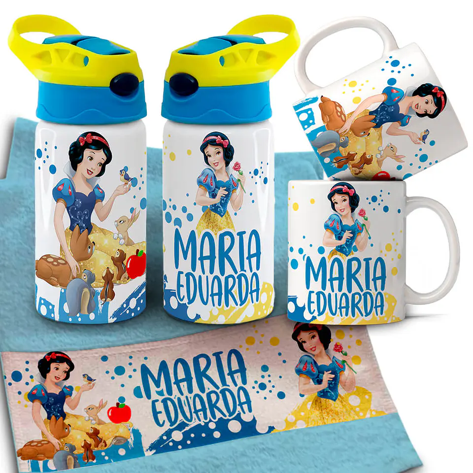 Arquivo para Personalização Volta as Aulas Garrafinha Toalhinha e Caneca Arquivo Editável 7