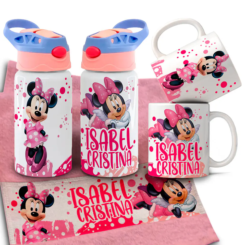 Arquivo para Personalização Volta as Aulas Garrafinha Toalhinha e Caneca Arquivo Editável 11