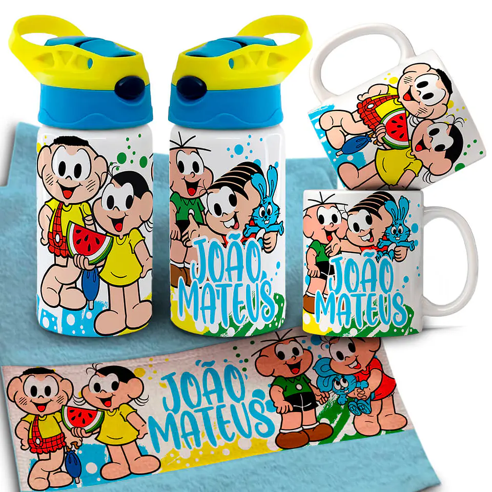 Arquivo para Personalização Volta as Aulas Garrafinha Toalhinha e Caneca Arquivo Editável 23