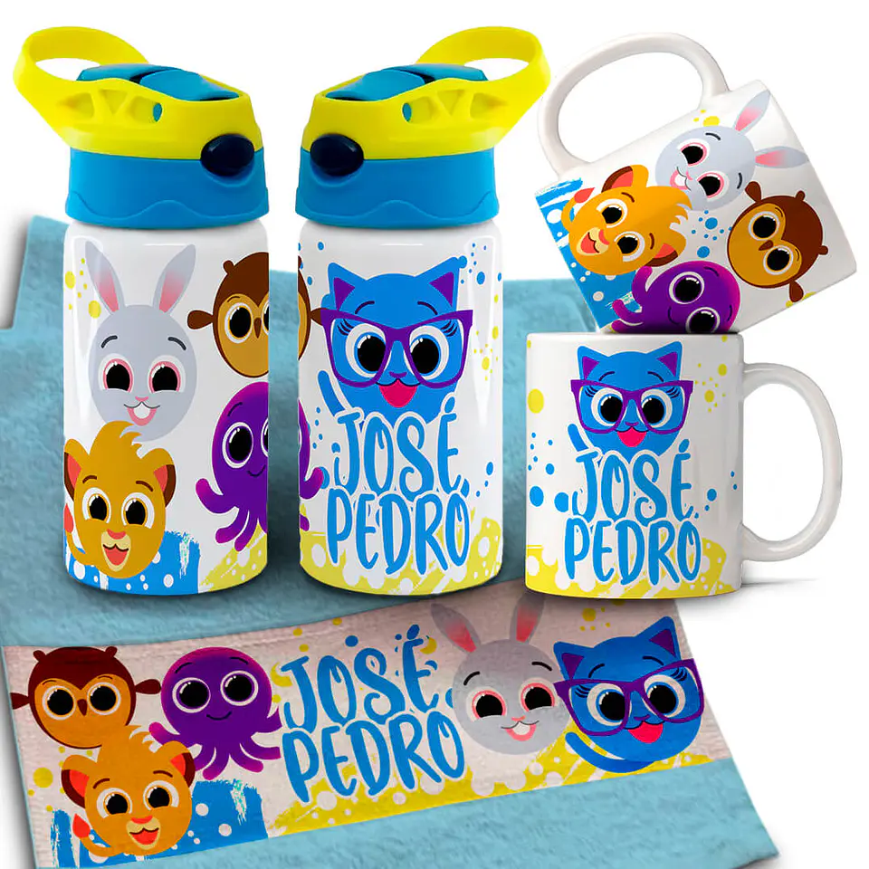 Arquivo para Personalização Volta as Aulas Garrafinha Toalhinha e Caneca Arquivo Editável 29