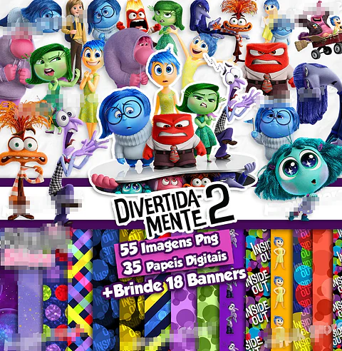 Kit Digital Divertidamente em Png