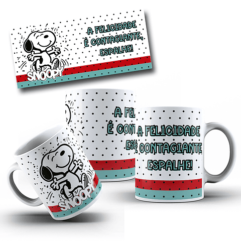 8 Artes para Caneca Snoopy Arquivo Editável