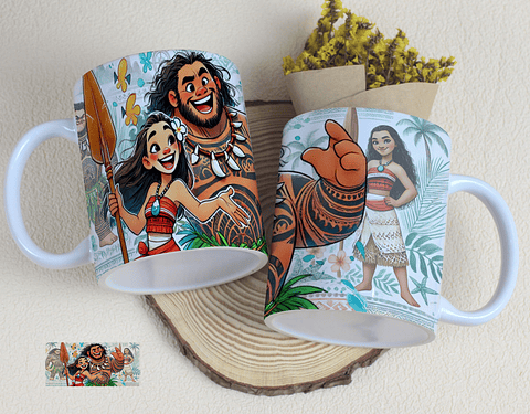 11 Artes para Caneca Moana Arquivo Editável