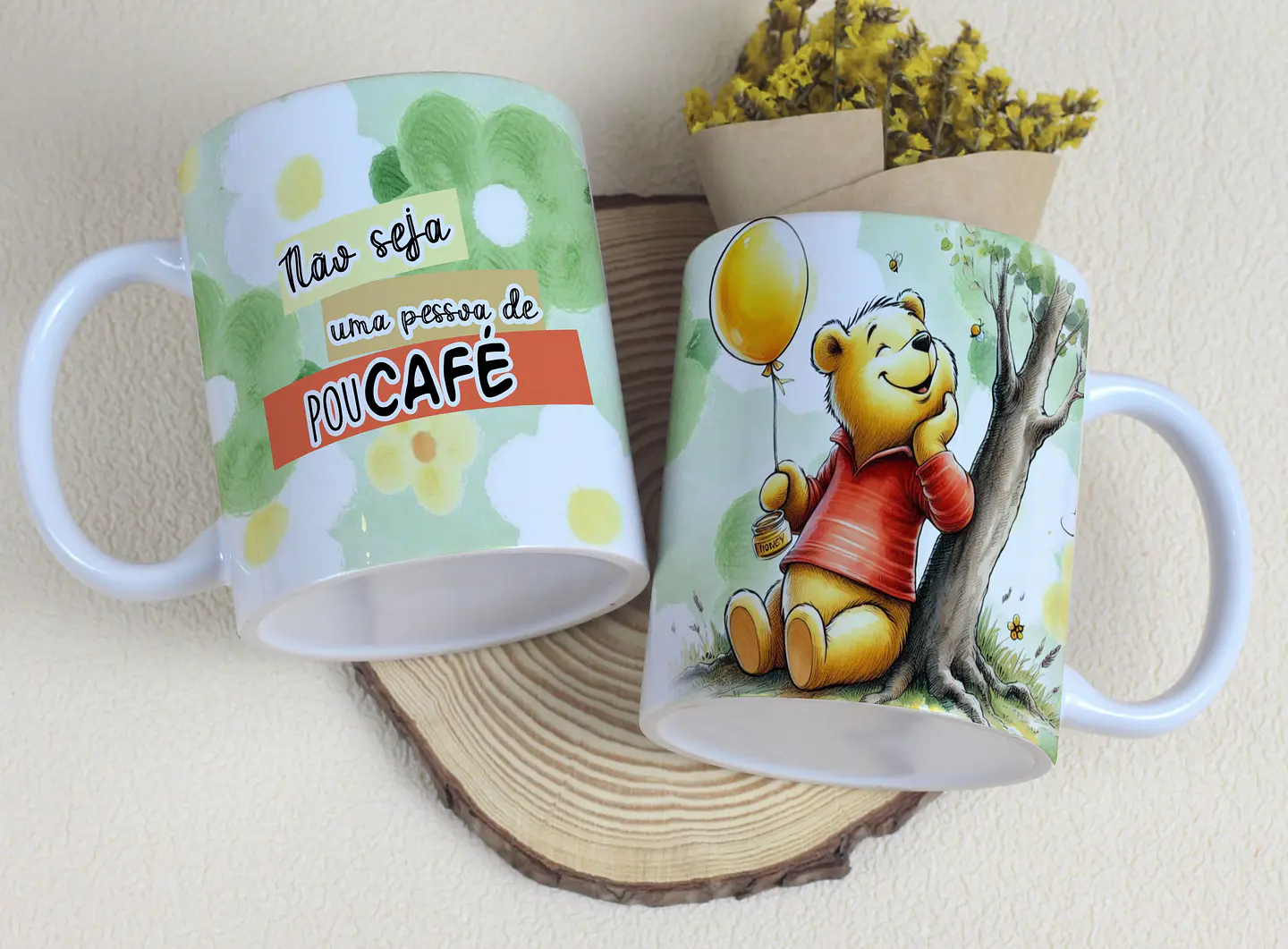 6 Artes para Caneca Ursinho Pooh Arquivo Editável 3