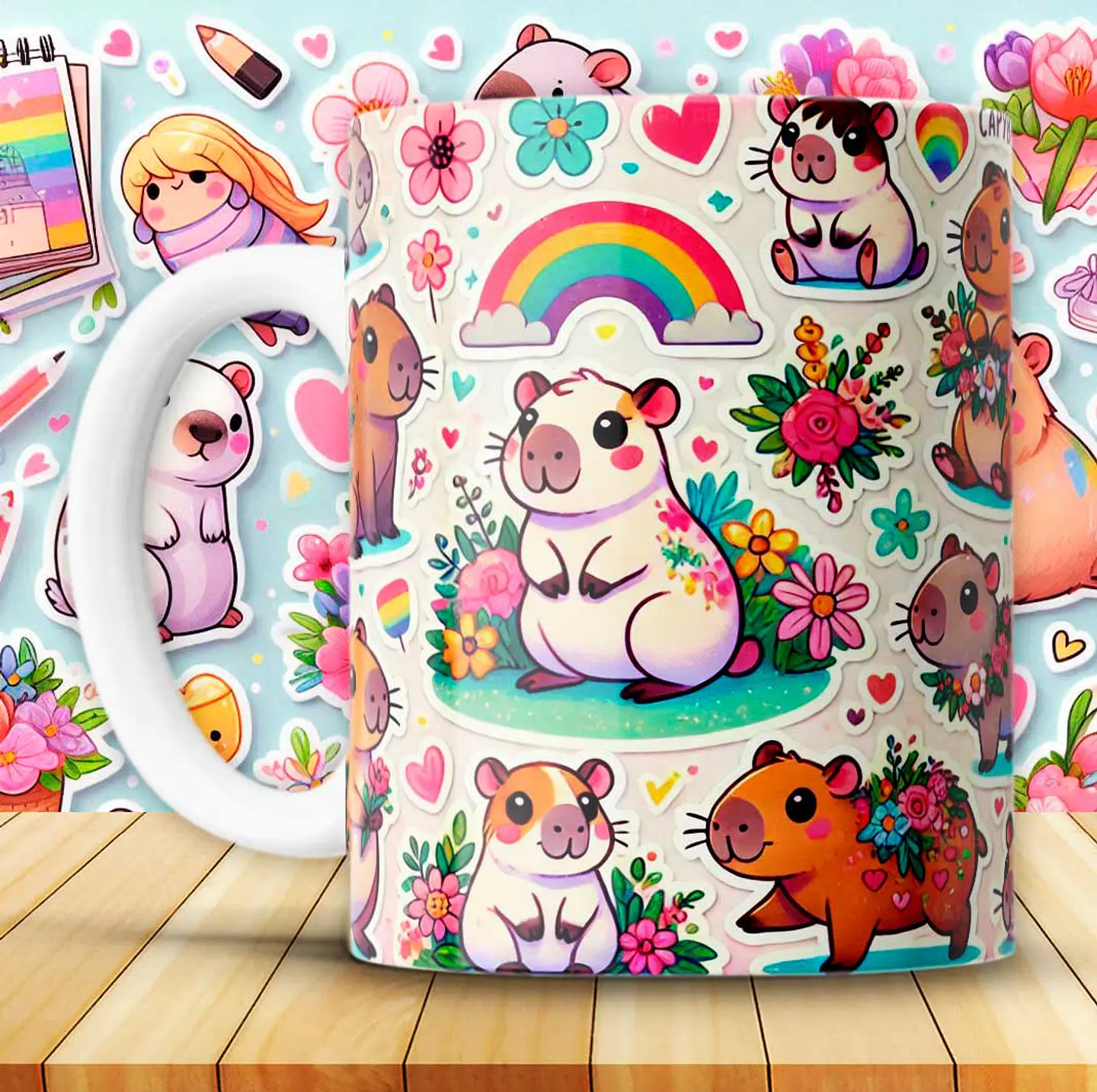 12 Artes para Caneca Capivara Arquivo em Jpg 2