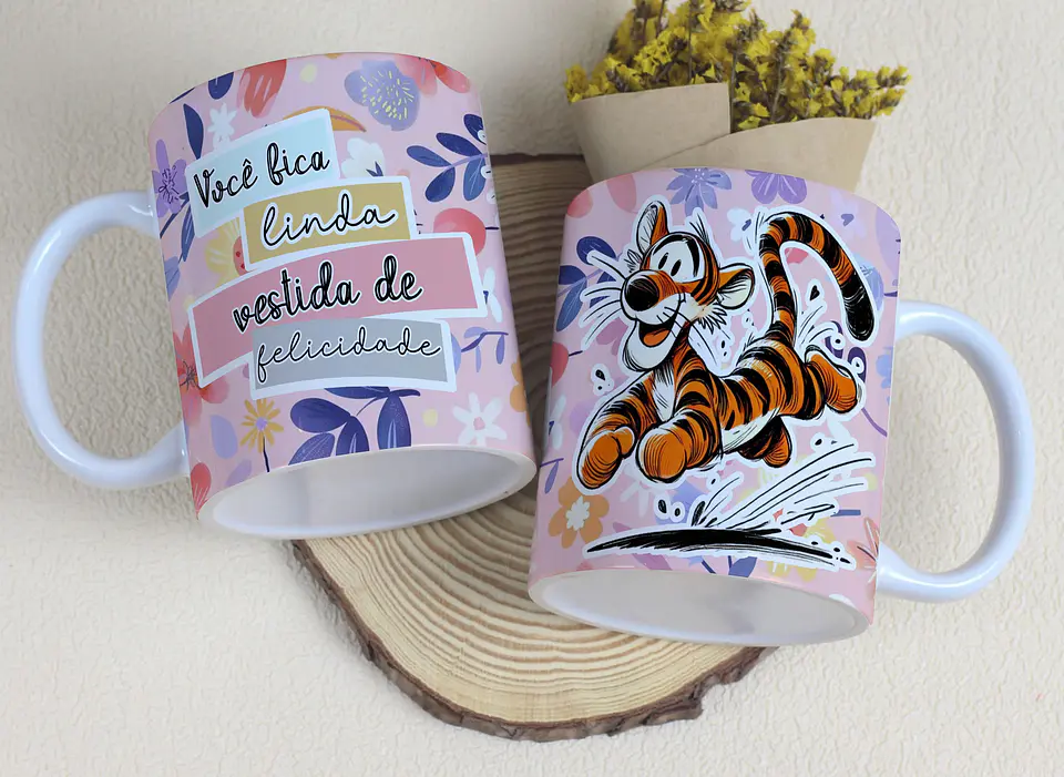 6 Artes para Caneca Ursinho Pooh Arquivo Editável 4