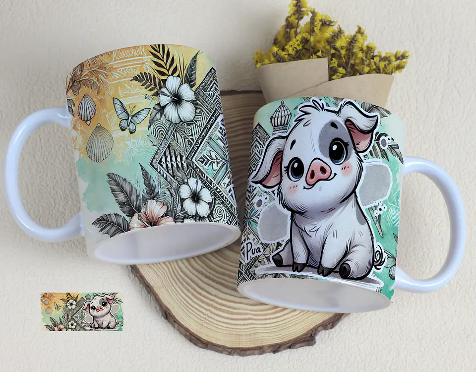 11 Artes para Caneca Moana Arquivo Editável 3
