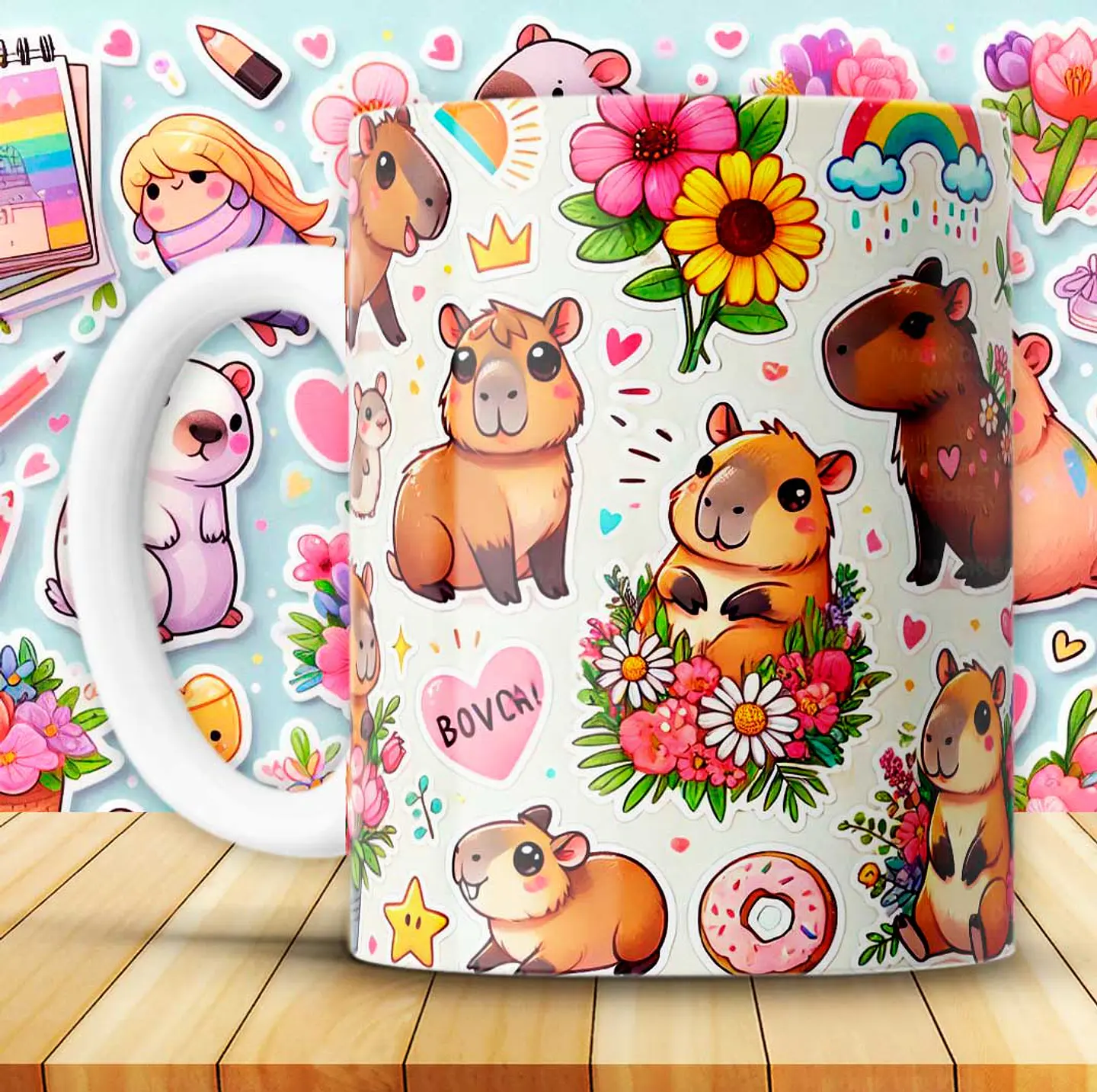 12 Artes para Caneca Capivara Arquivo em Jpg 6