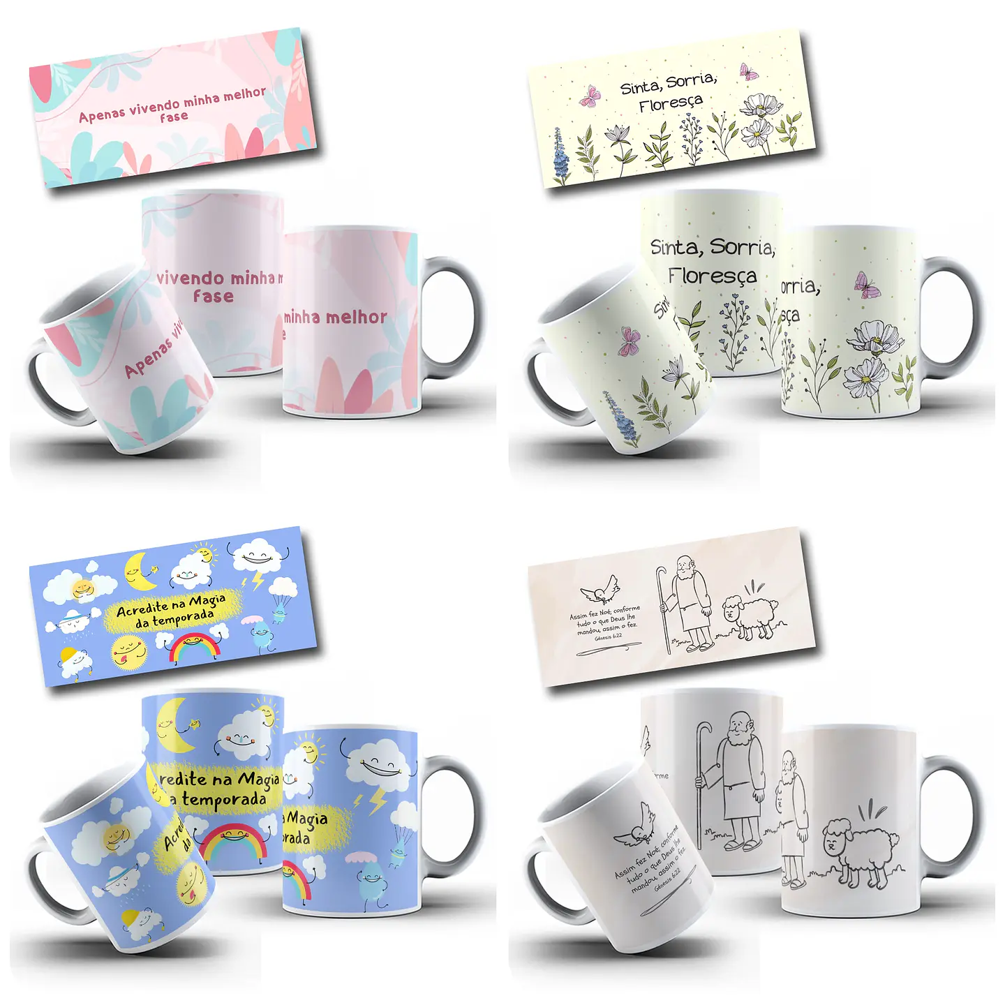 14 Artes para Caneca Frases Jesus e Motivacional Arquivo em Jpg  2