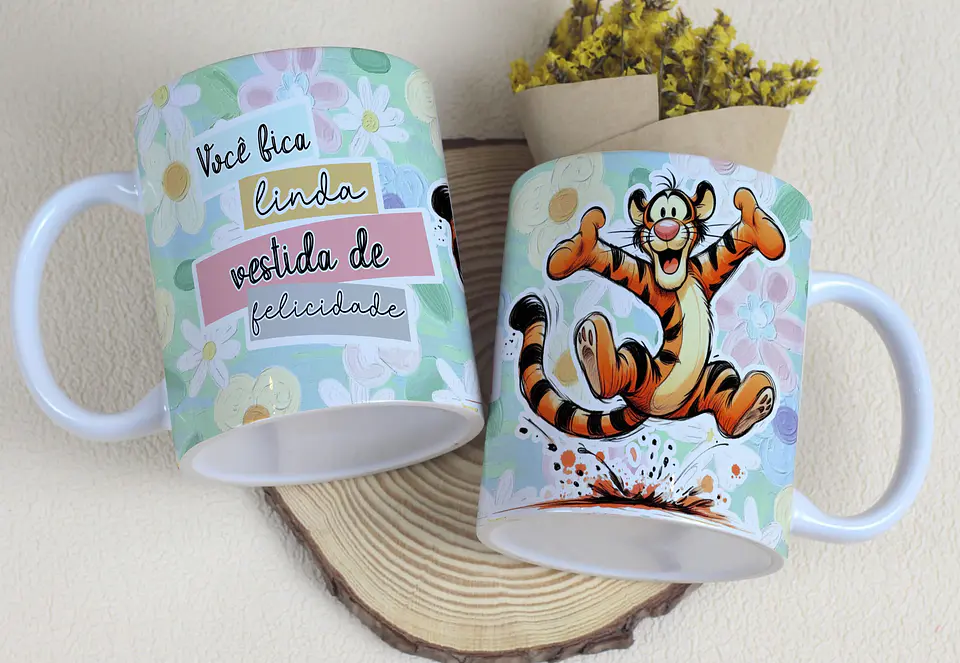 6 Artes para Caneca Ursinho Pooh Arquivo Editável 6