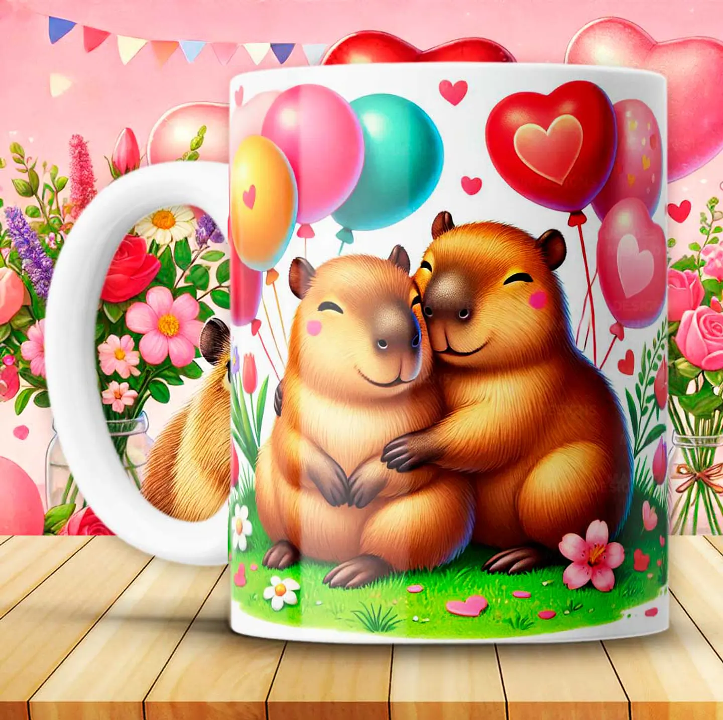 12 Artes para Caneca Capivara Dia dos Namorados Arquivo em Jpg 4