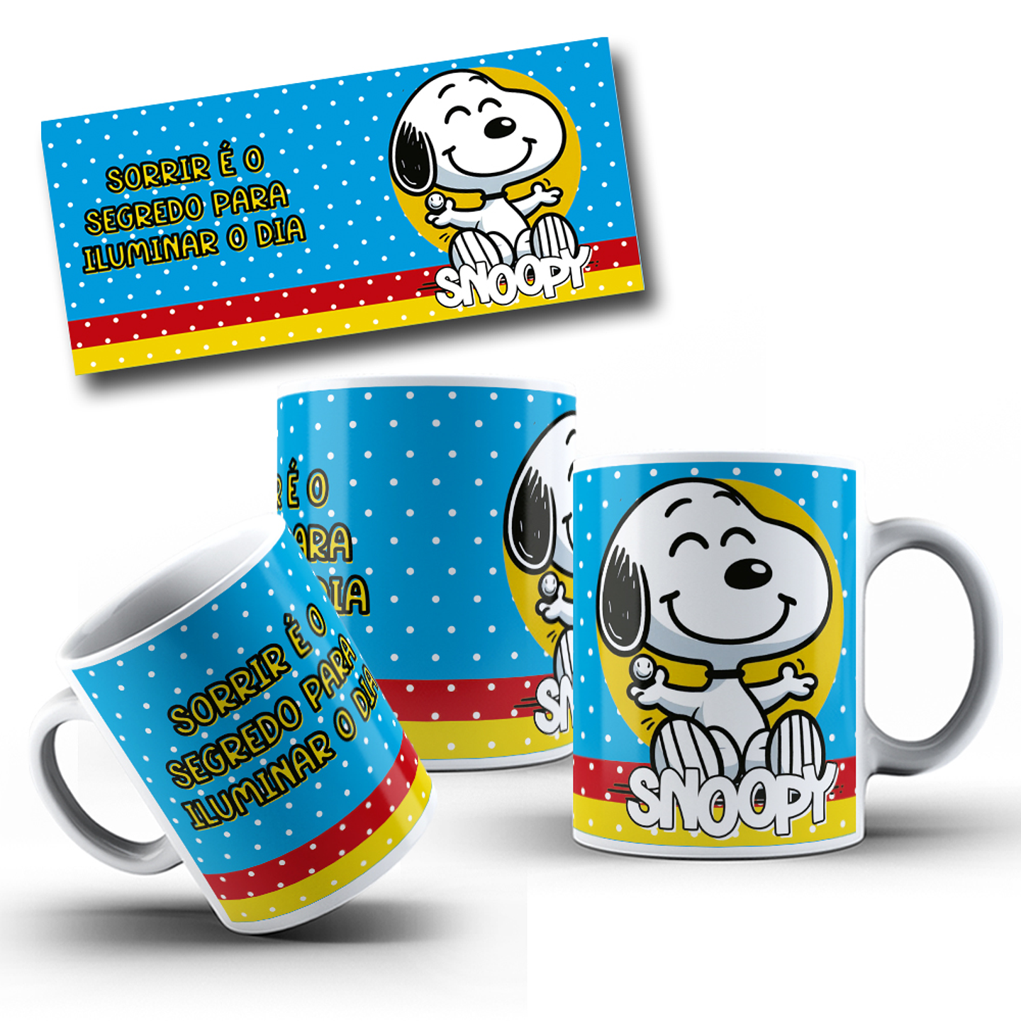 8 Artes para Caneca Snoopy Arquivo Editável 5