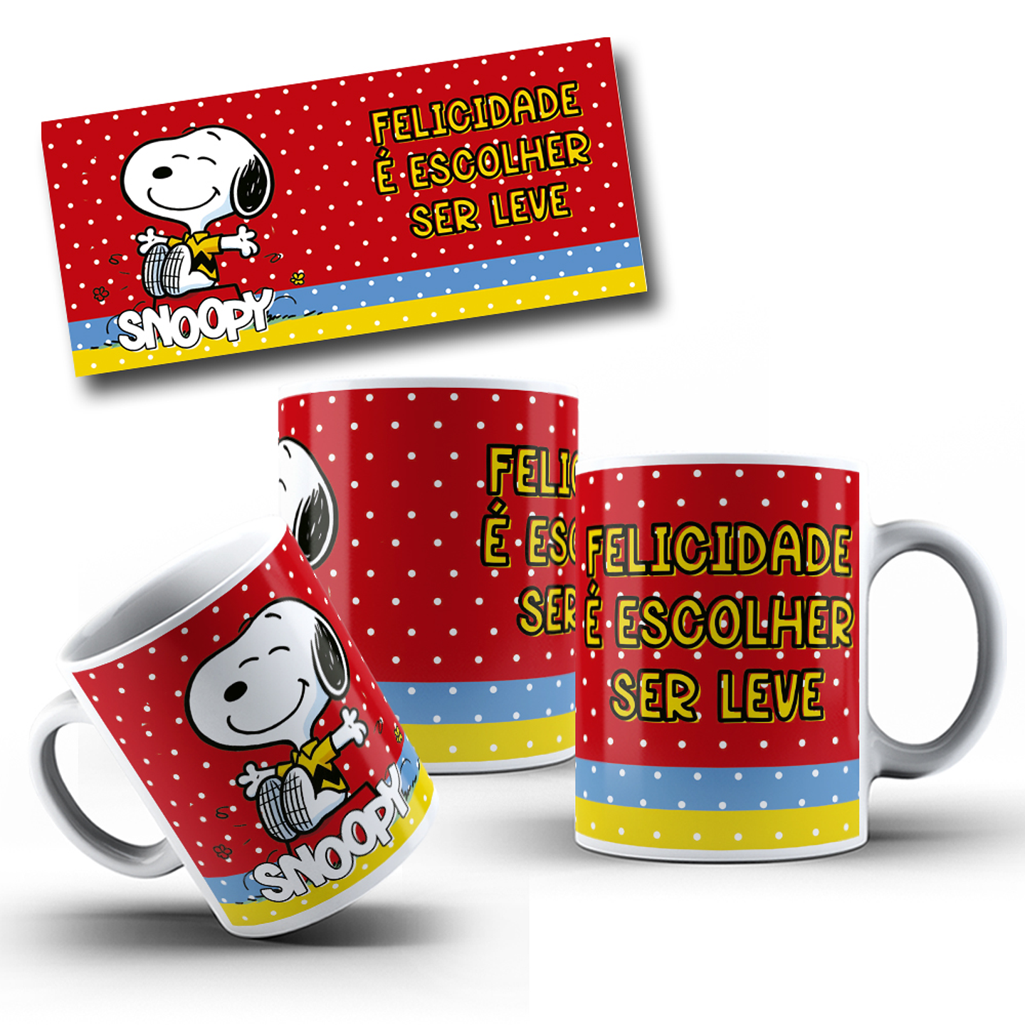 8 Artes para Caneca Snoopy Arquivo Editável 6