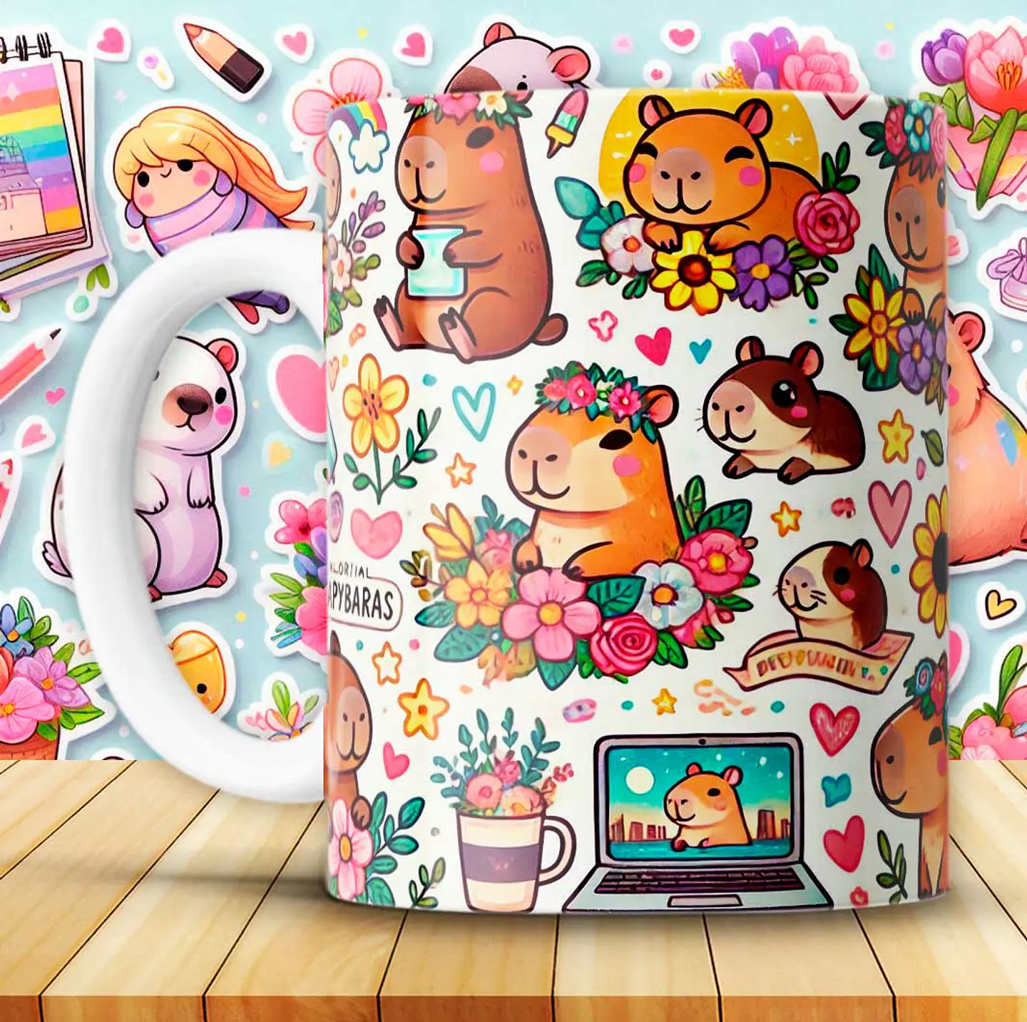 12 Artes para Caneca Capivara Arquivo em Jpg 9