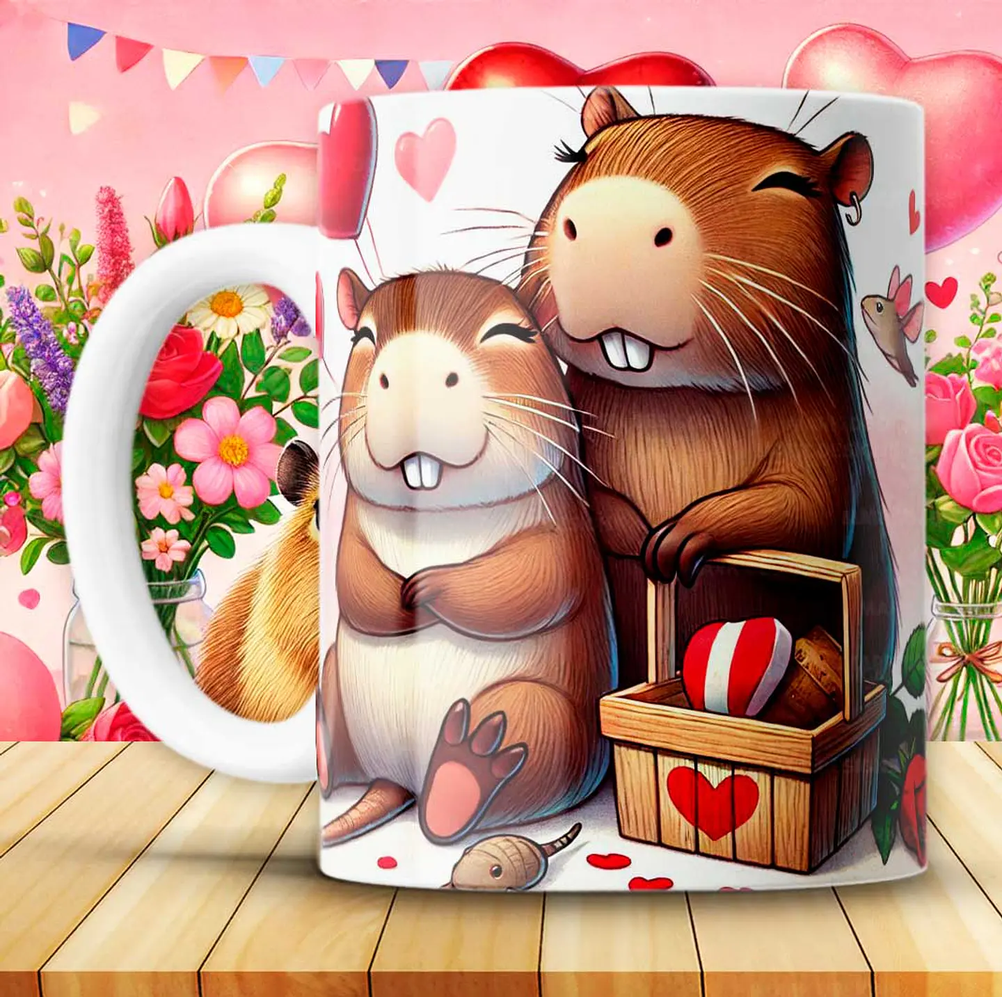 12 Artes para Caneca Capivara Dia dos Namorados Arquivo em Jpg 5