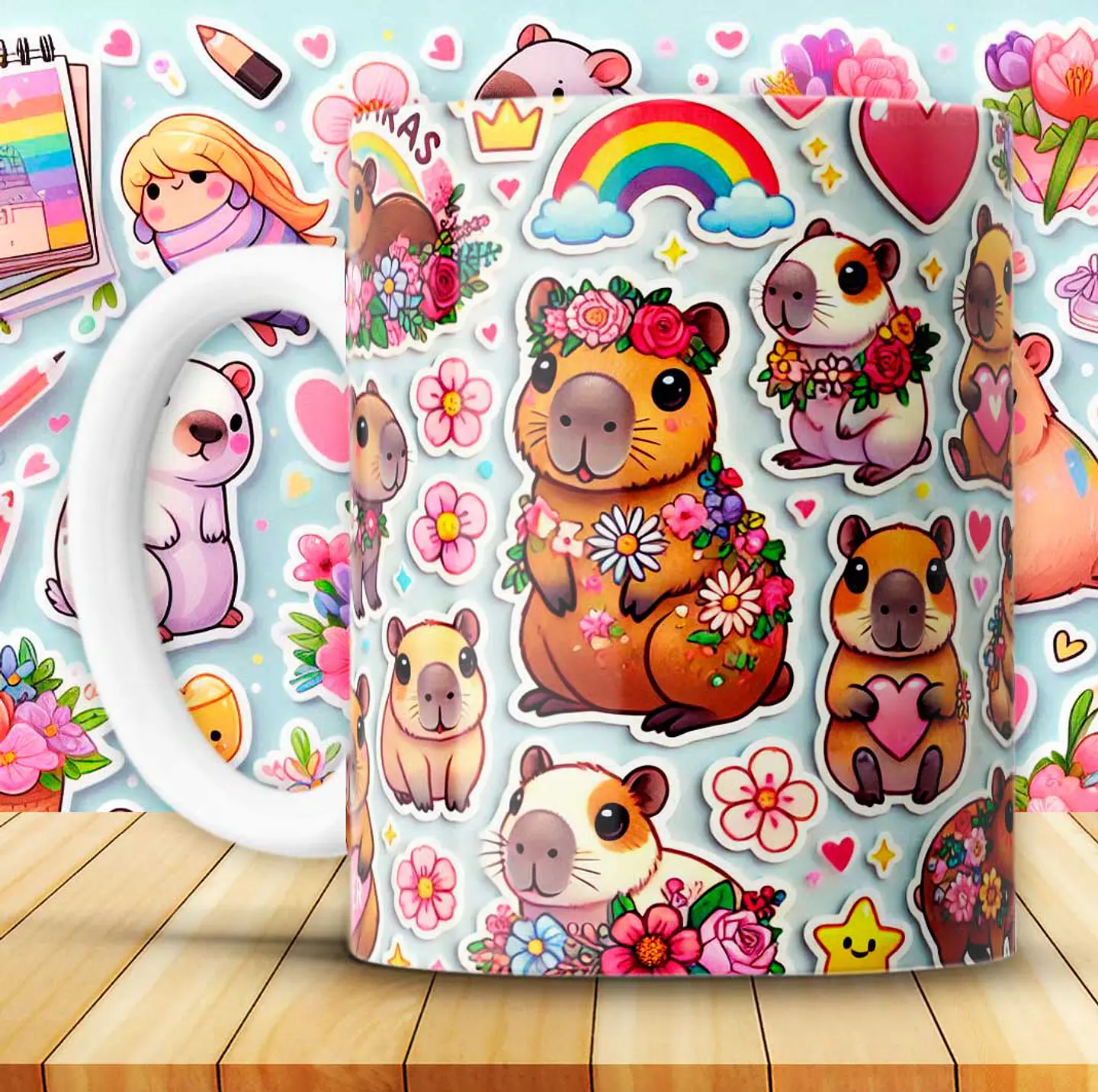 12 Artes para Caneca Capivara Arquivo em Jpg 11
