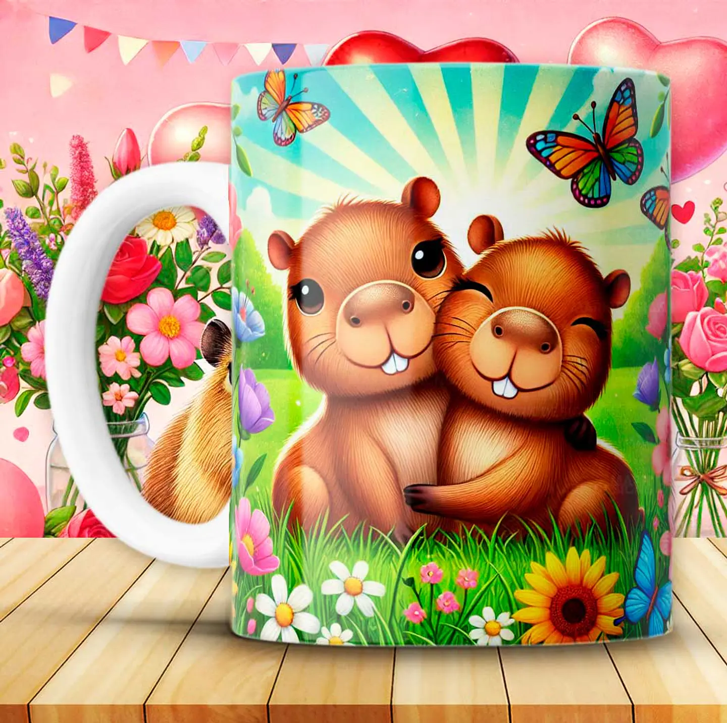 12 Artes para Caneca Capivara Dia dos Namorados Arquivo em Jpg 6