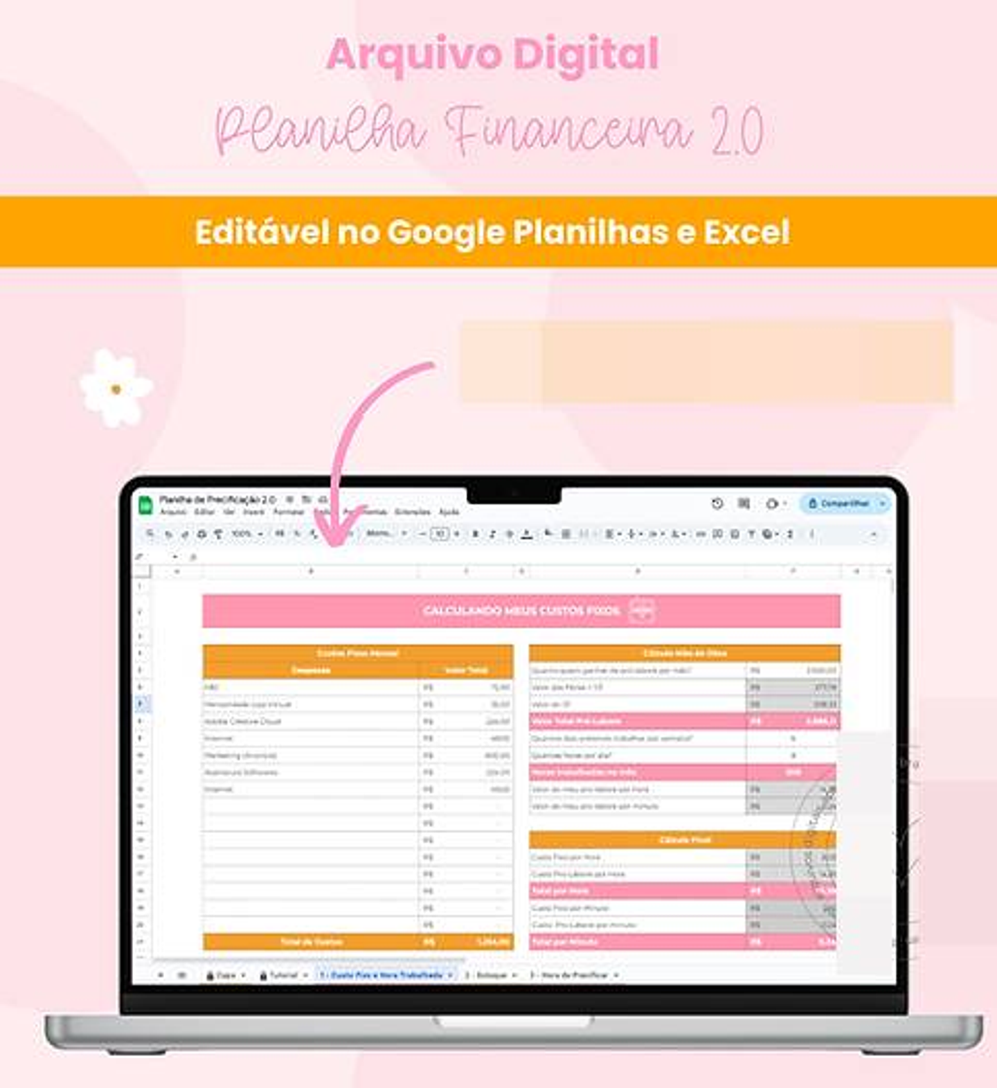 Arquivo Planilha Controle de Caixa Pedidos e Produtos em Excel 1
