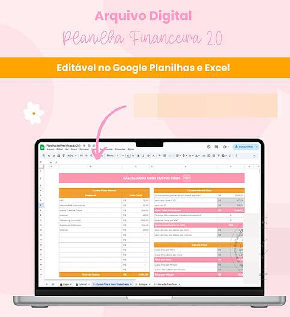 Arquivo Planilha Controle de Caixa Pedidos e Produtos em Excel 1