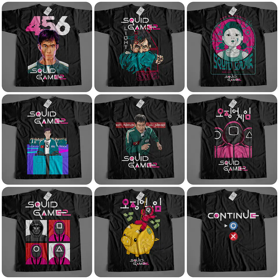 30 Artes para Camisa Round 6 Serie Arquivo em Png 2