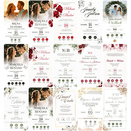 100 Modelos de Convites para Casamento em Canva