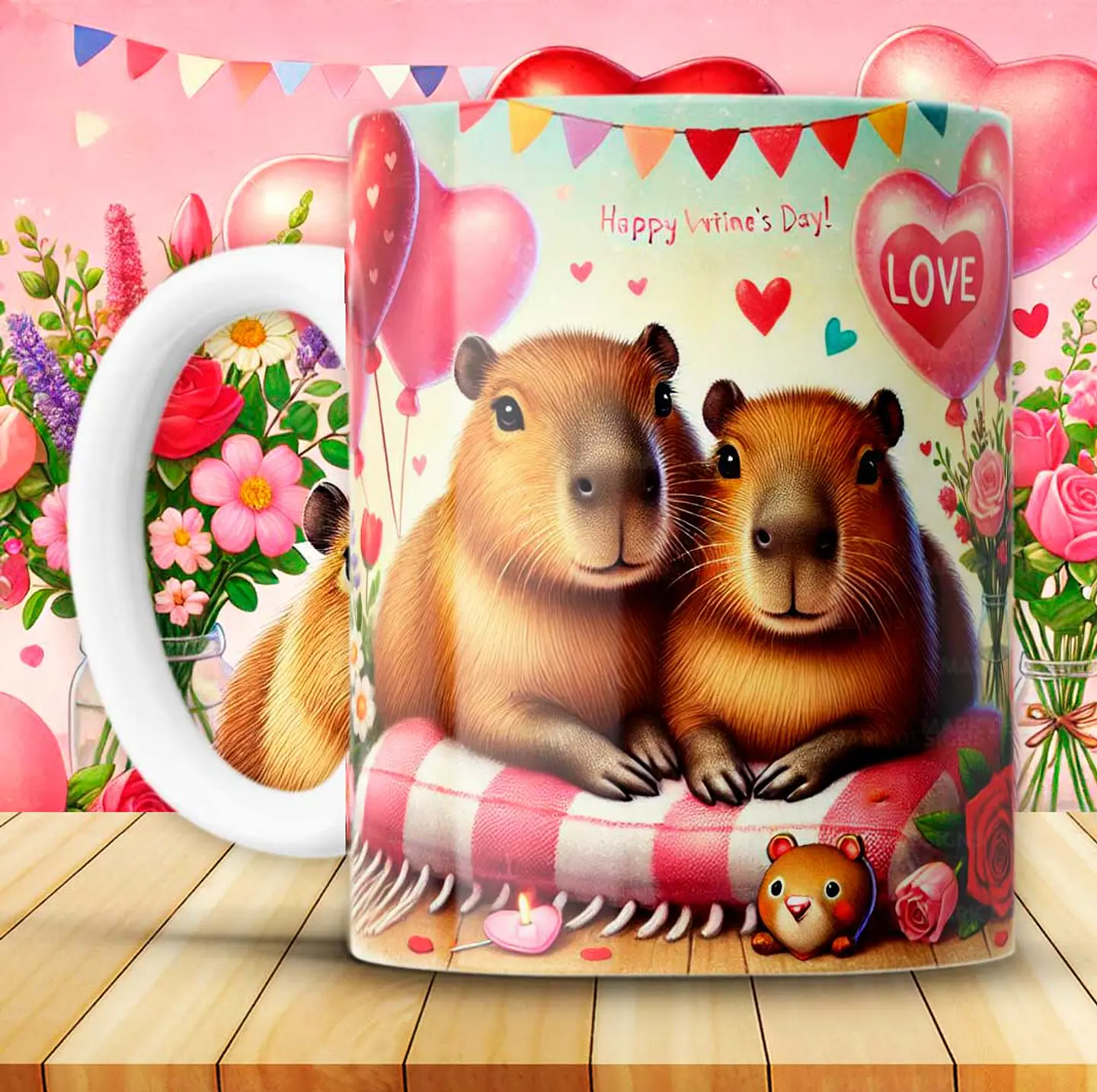 12 Artes para Caneca Capivara Dia dos Namorados Arquivo em Jpg 8