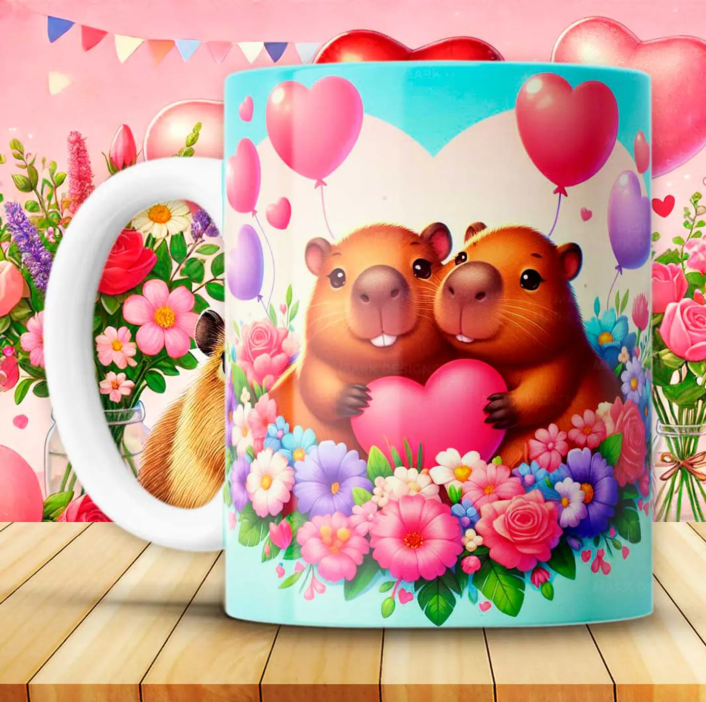 12 Artes para Caneca Capivara Dia dos Namorados Arquivo em Jpg 11
