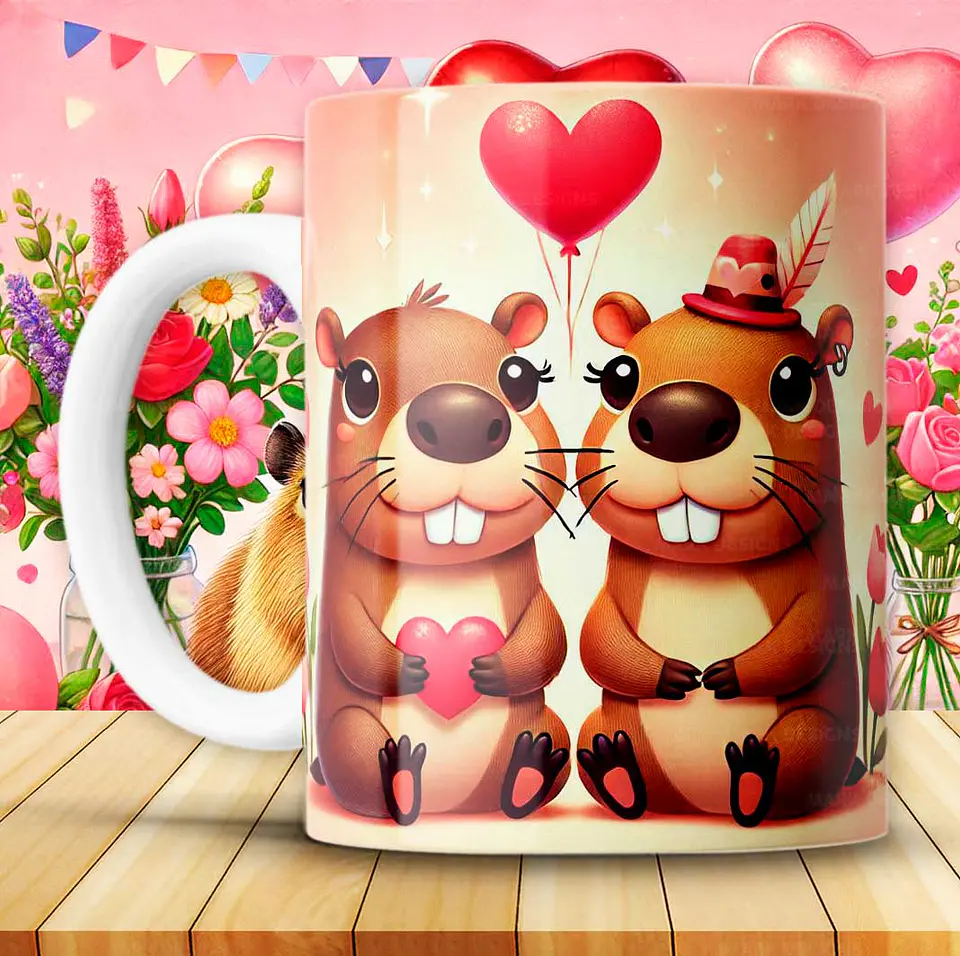 12 Artes para Caneca Capivara Dia dos Namorados Arquivo em Jpg 12